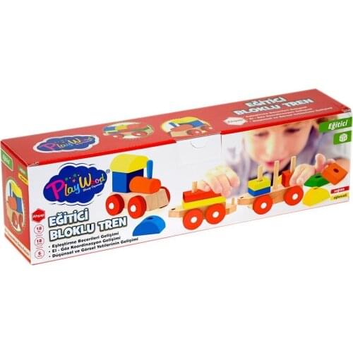 351-ONY KUT. WOODEN EDUCATIONAL BLOCK TRAIN