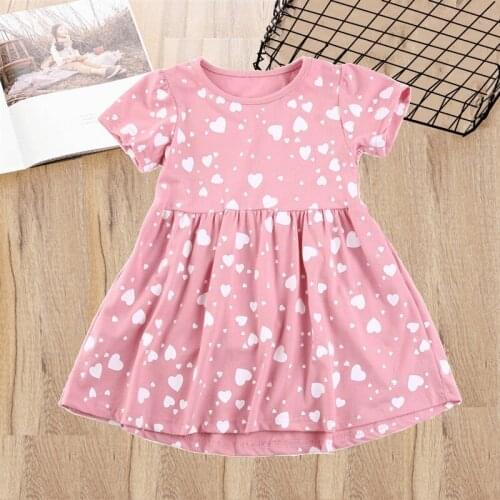 Baby Girl Dress Summer New Style Cotton Print Children Princess Dress Cute Girl Vestidos1-5 Years Old Kids Clothing For Girls