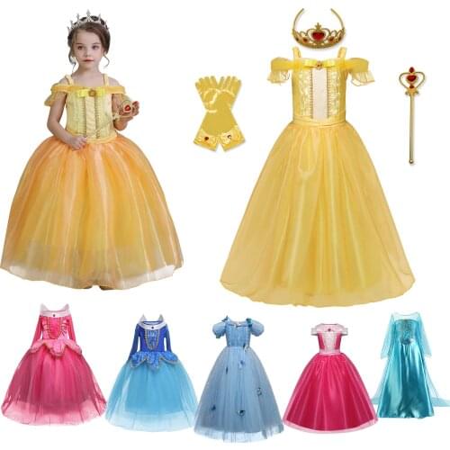 Baby Girl Princess Dress 8 10 Years Birthday Chidlren Cosplay Party Cosutme for Kids Halloween Costume Fantasia Infantil Menina