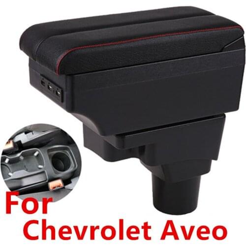 For Chevrolet Aveo Sonic Lova T250 T300 armrest box central Store content Storage box cup holder car-styling accessories