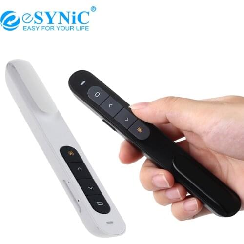 ESYNiC USB Wireless Presenter PowerPoint PPT Laser Pointer 2.4G RF Wireless Presentation Remote Red Laser Pen Remote Control