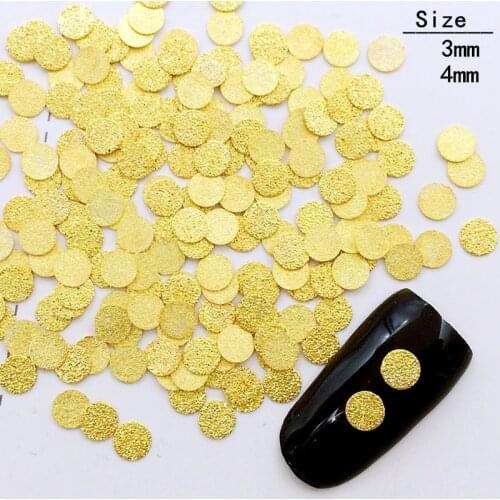 100pcs/bag 3mm 4mm Circle New Japanese 3D Nail Art Deco Alloy Stud Rough Rivet DIY Nail Tools For Manicure