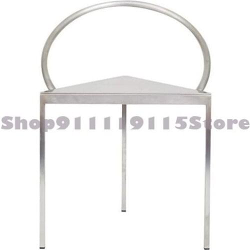 Italian Minimalist Creative Nordic Triangle Dining Chair Indoor Metal B & B Restaurant Dining Chair Designer Model Room Dining C