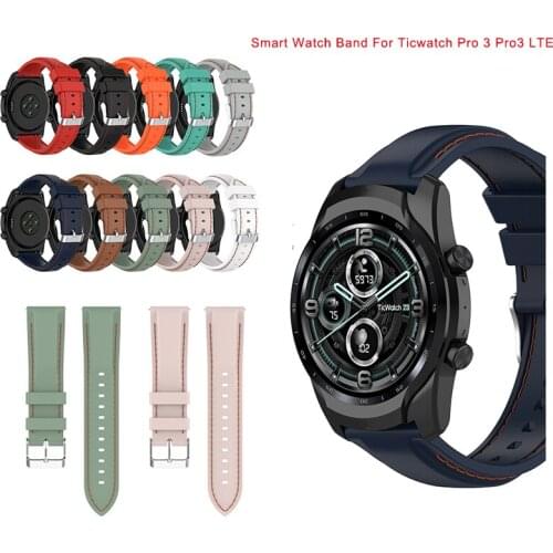 2pcs Fashion Smart Wrist Strap For Ticwatch Pro 3 Pro3 LTE Smart Watch Band Silicone Adjustable Strap 22cm Bracelet Accessories