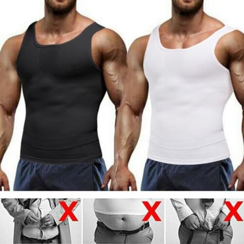 Compression Shirt for Men Slimming Body Shaper Waist Trainer Sport Vest Workout Tank Top Athletic Undershirt Faja Shapewear