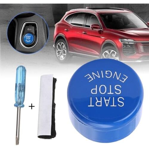 For BMW F20 F30 F10 F01 F25 F26 F15 F16 1pc Blue Start Stop Engine Switch Button Cover With Clay Screwdriver Accessories Parts