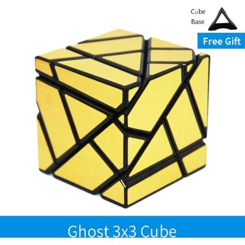 Lefun FangCun Black Base Ghost 6cm Cube Magico 3x3 Strange-shape Magic Cube Puzzle Hollow Sticker SpeedCube Educational Toys