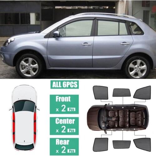 Side Windows Magnetic Sun Shade UV Protection Ray Blocking Mesh Visor Fit For Renault Koleos 2010-2016