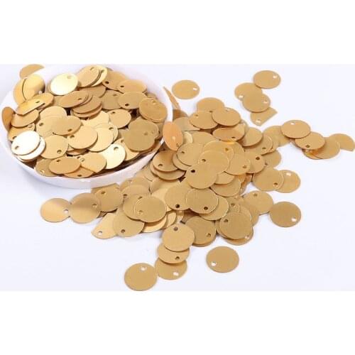 200pcs/lot 12mm Matte Golden Sequin Paillettes PVC Round Dull Polish Sequins Sewing Wedding Craft,Kids DIY Garment Accessories