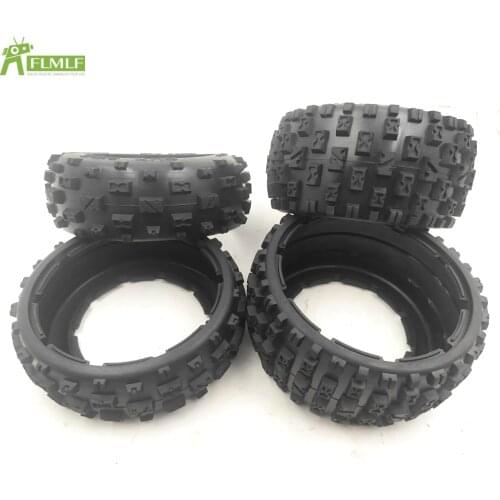 Upgraded Front & Rear Knobby Tyres Skin Set Fit for 1/5 Scale HPI Rofun Rovan KM Baja 5B SS RC CAR Toys Parts