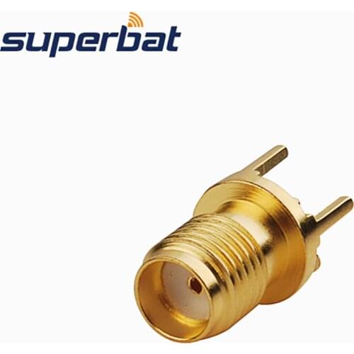 Superbat SMA Jack Thru Hole Circle PCB Mount .062'' (1.57mm) Straight RF Coaxial Connector