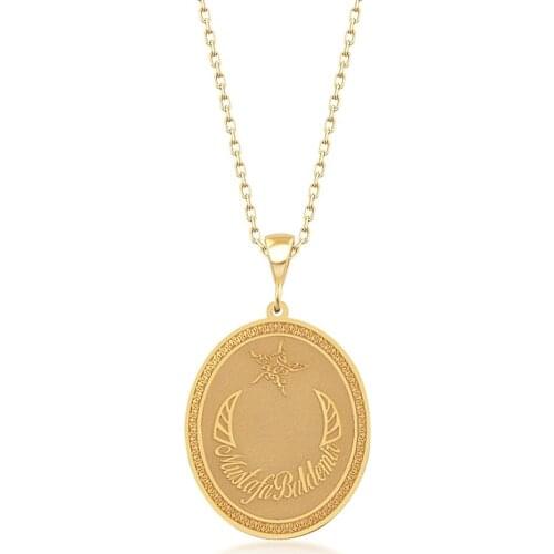 Name Post Silver Locket Necklace DN289