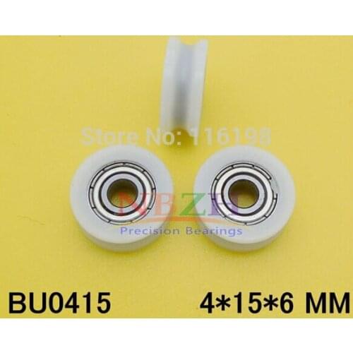 4mm U groove ball bearing BU0415 604ZZ 604Z 604 window and door bearing 4x15x6mm Guide black Pulley Sealed Rail