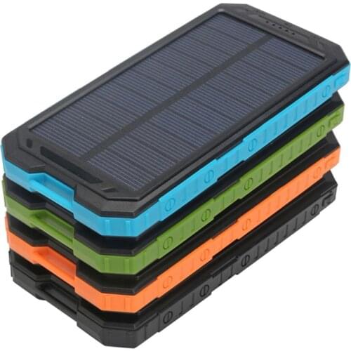 New Portable 500000mah Dual-USB powerbank Waterproof Solar Power Bank for all Phone Universal Charger Batteries Not Included