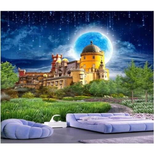 WDBH Custom mural 3d room wallpaper Dream Castle, beautiful fairyland scenery Home decor 3d wall murals wallpaper for walls 3 d