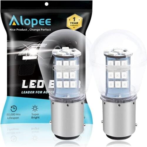 2-Pack 10-24V DC Red 1157 2057 2357 7528 BAY15D 33 SMD LED Bulbs Replacement for Halogen lamp Tail Brake Lights Stop Light