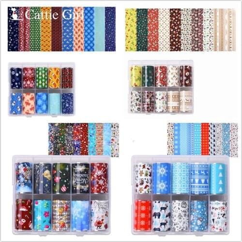 1box Christmas Halloween Pumpkin Spider Snowflake Nail Foils Transfer Sticker Nail Art Decals Japanese Nails Accessories