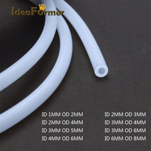 1M PTFE Tube PiPe For 3D Printer Parts Bowden Extruder J-head Hotend V5 V6 1.75mm/3mm Filament ID 1mm 2mm 3mm 4mm