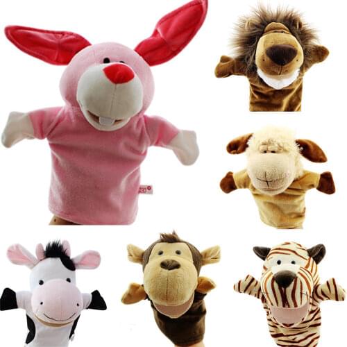 2019 Cute Animal Hand Puppet Plush Doll Story Telling Educational Toy Christmas Toy Children Adult Puppets Kid Gift