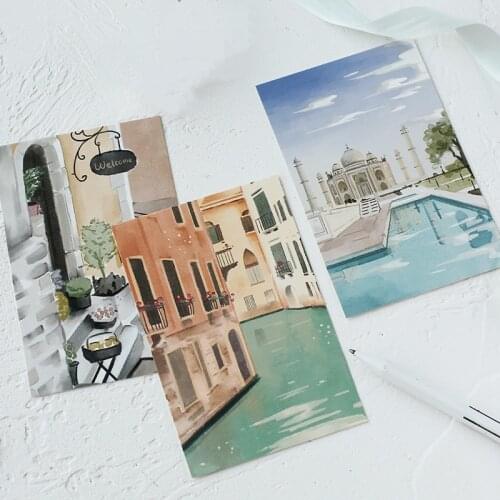30 Pcs/set Beautiful Scenery Postcard Greeting Card Message Card Birthday Card Gift Cards