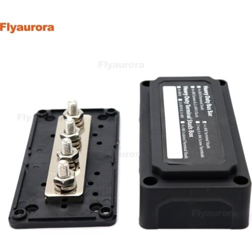 4-Post Heavy-Duty Module Design Power Distribution Block Bus Bar Box with 4xM8 Terminal Studs for rv recreational vehicle SUV