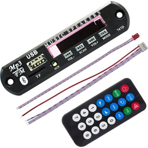 Wireless Bluetooth Audio Module USB FM TF Radio For Car MP3 Speaker Accessories 12V Car MP3 Player Decoder Board WMA FM Radio