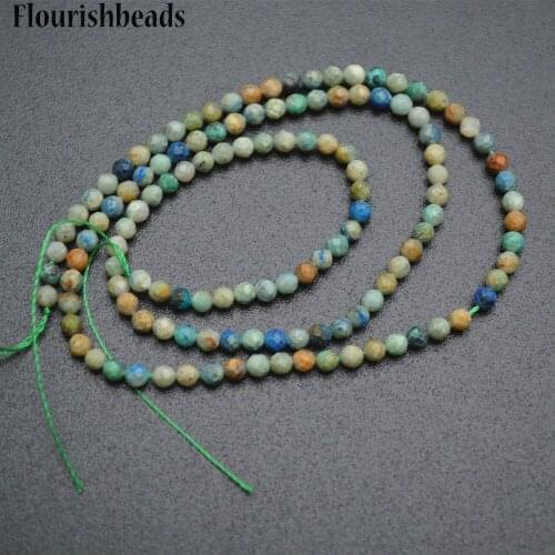 3mm Diamond Cutting Faceted Natural Fynchenite Chrysocolla Small Size Stone Round Loose Beads