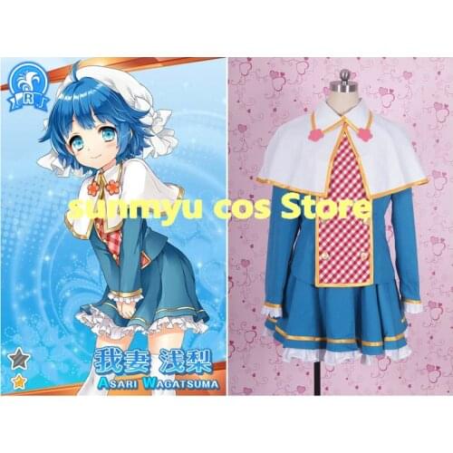 Customize,FreeShipping!Grimoire 〜Shiritsu Grimoire Mahou Gakuen〜 Asari Wagatsuma Cosplay Costume,Custom Size Halloween Wholesale