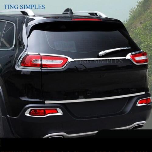 Chrome Rear Trunk Lid Cover Trim Tailgate Door Cover Trim For Jeep Cherokee 2014 2015 2016 2017 2018 Molding Garnish Strip