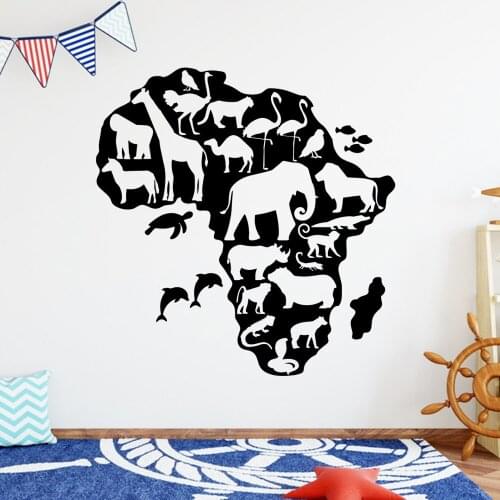 Exquisite Animals Pvc Wall Art Stickers Modern Fashion Wallsticker For Kids Room Vinyl Poster Bedroom Wall Art Decal