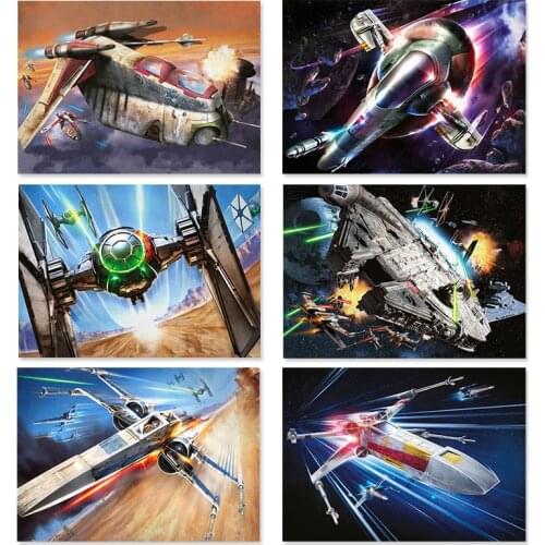 Star Wars Battle Zone Canvas Painting Star Wars Movies Posters and Prints Wall Picture for Living Kid Room Home Decor Cuadros