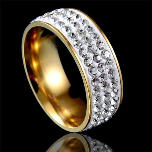 DarkMag Stainless SteelRings for Women Cute Zircon Round GeometricWedding Fine Jewelry Minimalist Gift