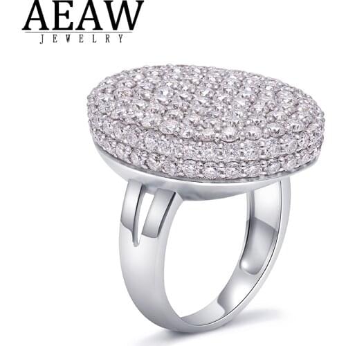 14k White Gold DF Color VVS1 Round Brilliant Cut Moissanite Party Ring Full Stone Oval Style