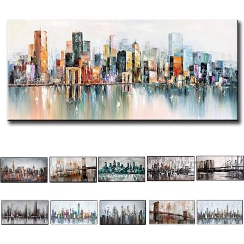 A Lot Of Tree Hand Painted Oil Paintings on Canvas Abstract Painting Wall Picture for Living Room Home Decor Art No Framed