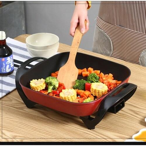 Multifunctional Electric Multicooker Stereo Cycle Heating Hot Pot Non-Stick Fried Steak Pancake Skillet Eggs Fry Pan