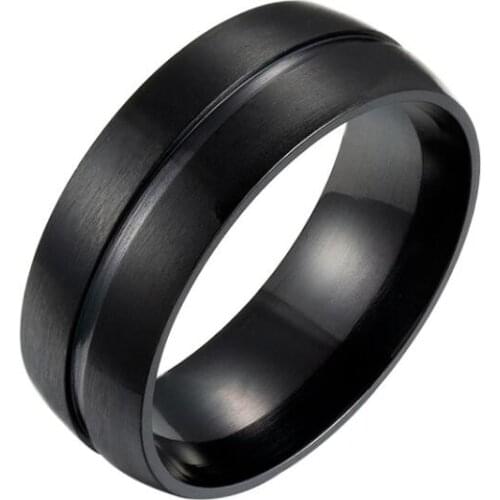 Mens Stainless Steel Frosted Double Color finger rings Jewelery gift US6/7/8/9/10/11/12/13 one piece y1537