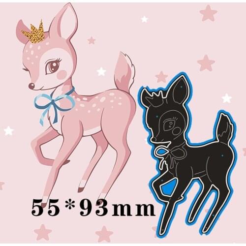 New Metal Cutting Dies Beautiful Deer For Card DIY Scrapbooking stencil Paper Craft Album template Dies 55*93mm