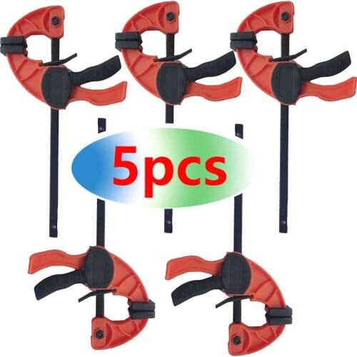 New design 4 Inch Quick Ratchet F Clamp Heavy Duty Wood Working Work Bar Clamp Clip Kit Woodworking Reverse clamping