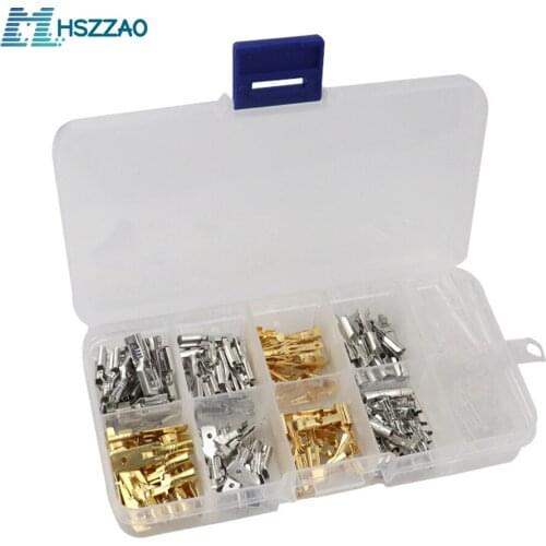 150 Pcs 2.8 / 4 / 4.8 / 6.3mm crimp terminal male and female spade connector wire connector plug auto parts