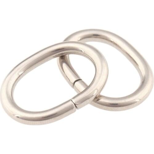 20pcs 3/4inch Oval Adjustable Rectangle Silver D Ring Belt Buckle For Backpacks shoes Bag Cat Dog Collar Buckles DIY Accessories