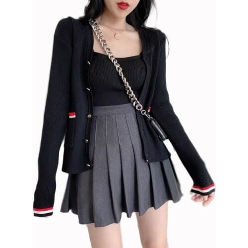 Sexy Women Short Skirt Lovely Girl School Uniform Pleated Skirt Solid High Waist Mini Skirts Summer Female Pleated Skirts