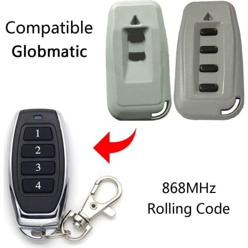 Compatible Globmatic 868MHz Rolling Code Remote Control Sliding Gate Roller Shutter Garage Door Remote Control Duplicator