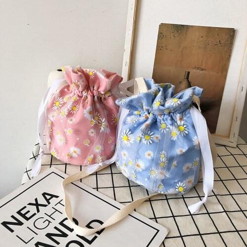 Summer Fashion Lace Floral Crossbody Bag for Women Ladies Canvas Shoulder Bag Luxury Designer Female String Handbag Clutch Purse