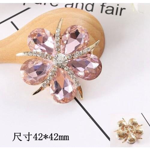 Creative tide style water drop flower diy mobile phone shell jewelry accessories alloy rhinestone material