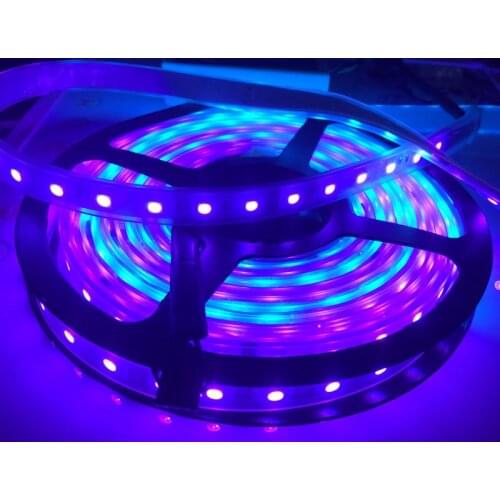 5M 12V intelligent TM1812 flexible 1812IC 5050SMD RGB LED Light Strip Dream color 300Leds 60leds/M waterproof IP67 f/Boat Lorry