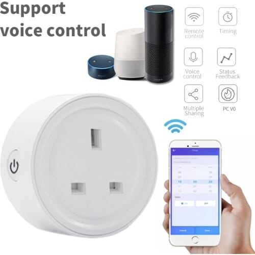 WiFi Smart Socket Mobile Remote Control EWeLink APP Timing Plug Voice Control Socket UK/US Plug Work For Alexa Google Assistant