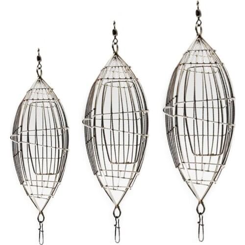 Outdoor Fishing Bait Cage Olive type Freshwater Sea Fishing deep bottom Stainless Steel Bait Thrower Lure Basket pesca Tackles