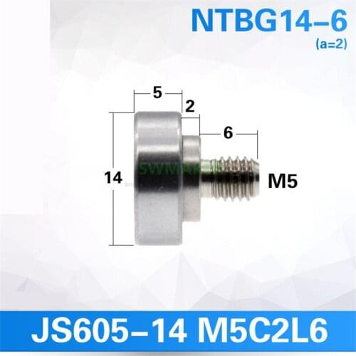 1pcs 605ZZ External Thread Bearing, misumi M8 Screw, Bearing Steel Bearing NTBG , Rolling Wheel JS605-14 M5C2L6