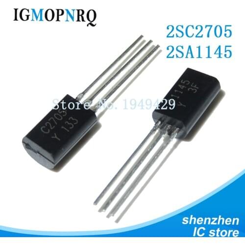 100 pairs 50pcs A1145 2SA1145 and C2705 2SC2705 to 92 new and