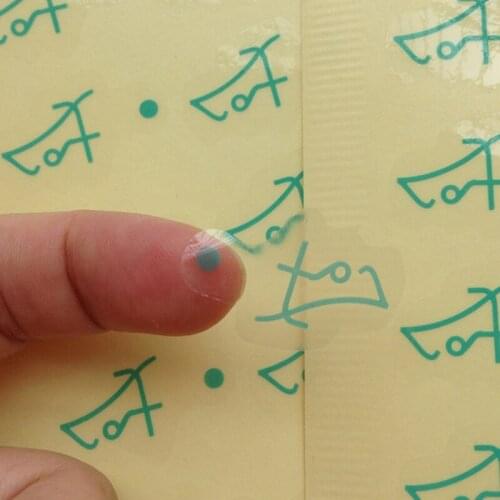 1000pcs Free Shipping Custom Printed Non Standard Size Shape Stickes Clear Pet Self Adhseive Packing Sealing Tag Labels 28*18mm